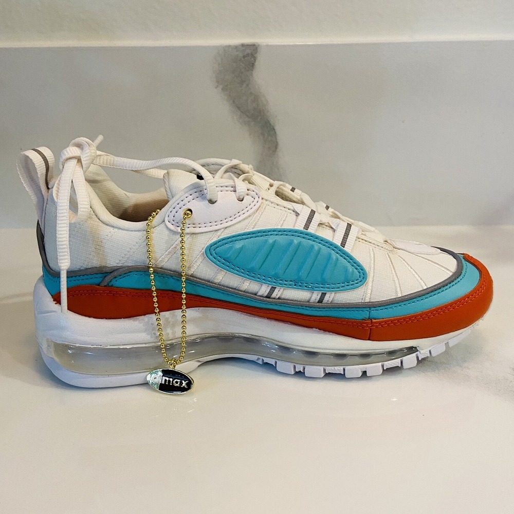 Women's Nike Air Max 98 SE Cosmic White Aqua Shoes Size 5 NEW Sneakers Shoes